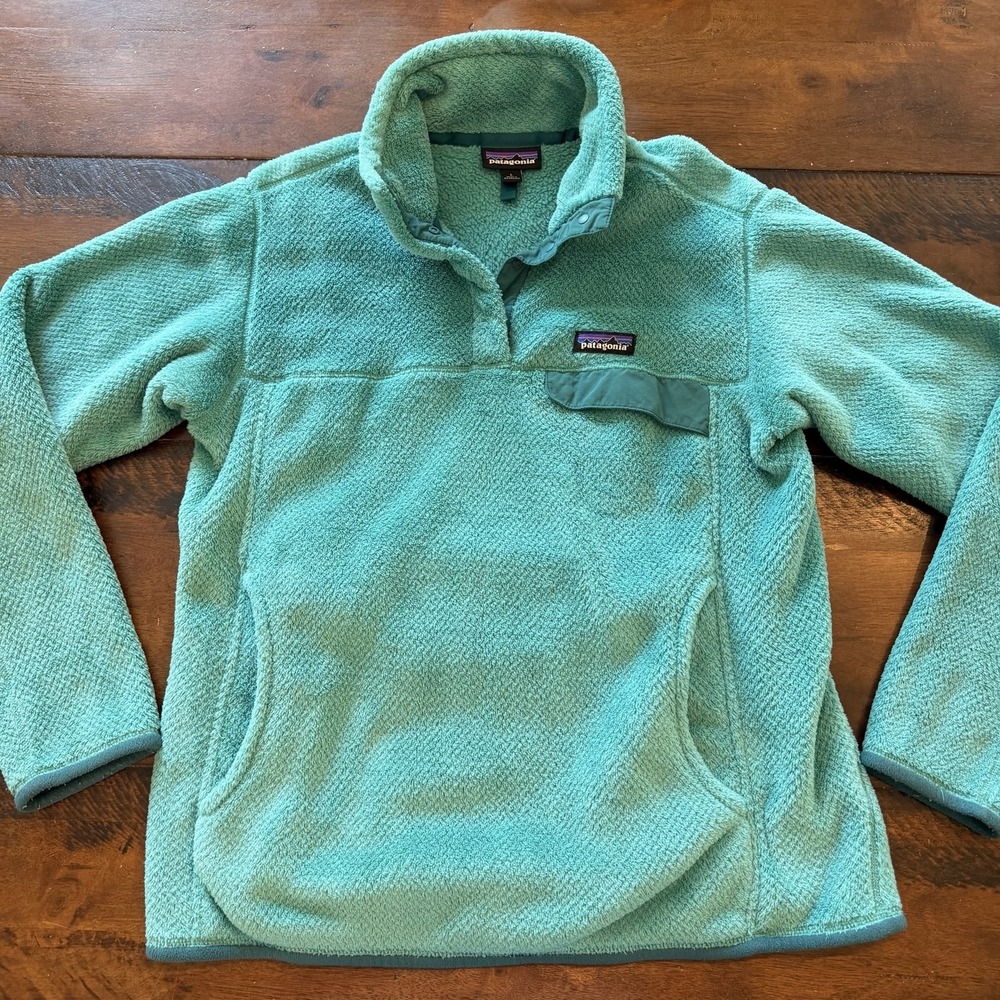 Patagonia Re-Tool Snap-T Fleece Pullover Jacket Womens Large Green 25442 - Picture 2 of 11